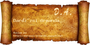 Darázsi Armanda névjegykártya